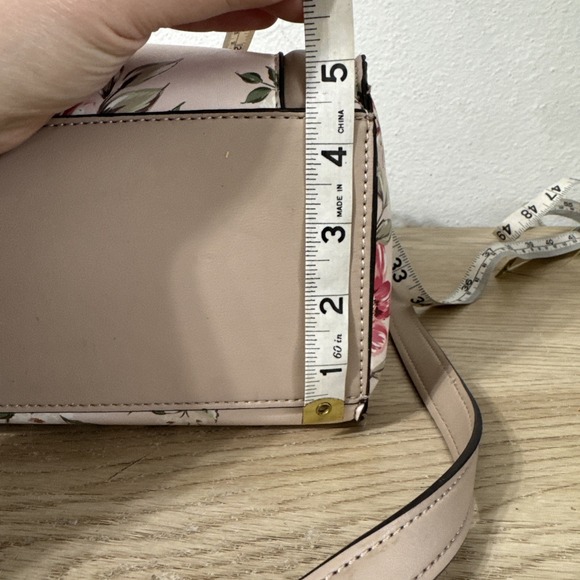 Nine West Aideen Begonia‎ Floral Handbag Structured Faux Leather Satchel DAMAGED - Picture 10 of 16